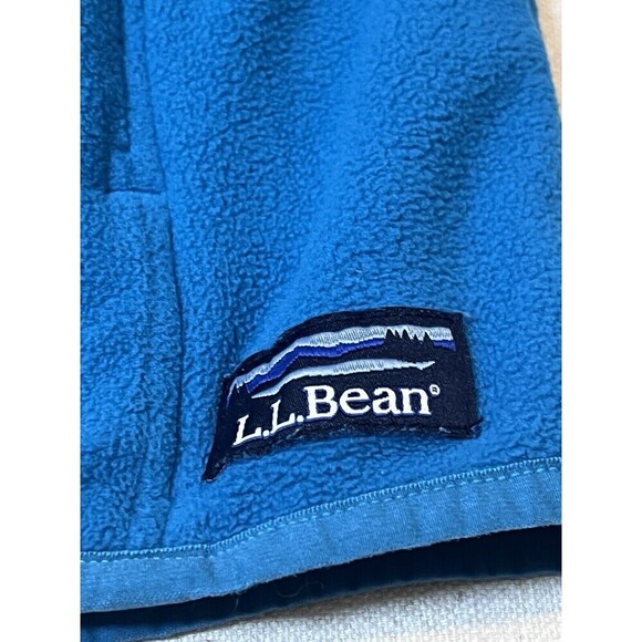 LL Bean Full Zip Blue Fleece‎ Jacket Mock Neck Recycled Polyester Women Size M - Picture 6 of 10